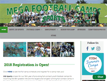 Tablet Screenshot of megafootballcamps.com